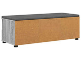 Hall Bench with Cushion with Shelf Grey Sonoma 100 x 38 x 46 cm 891469