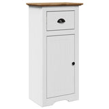 3 Piece Bathroom Furniture Set BODO White and Brown Solid Wood Pine 3307648