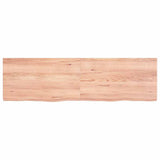 Wall Shelf Light Brown 140x40x cm Treated Solid Wood Oak 363702