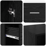 Highboard Black Oak 50 x 42.5 x 225 cm Engineered Wood 3402817