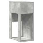 ZNTS Computer Tower Stand with Drawer Concrete Grey 30x44x74 cm 858734