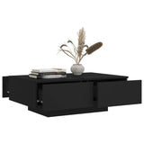 ZNTS Coffee Table Black 90x60x31 cm Engineered Wood 804176