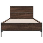 ZNTS Bed Frame without Mattress Brown Oak 90x190 cm Single 845566