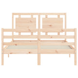 Bed Frame without Mattress 140x190 cm Solid Wood 3194031