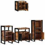 Bathroom Furniture Set 4 pcs Multicolour Solid Reclaimed Wood 3305639
