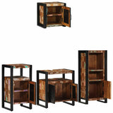 Bathroom Furniture Set 4 pcs Multicolour Solid Reclaimed Wood 3305639