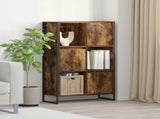Book Cabinet Smoke Oak 68 x 30 x 108.5 cm Engineered Wood 886542