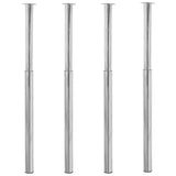 Telescopic Table Legs 4 pcs Chrome 710 mm-1100 mm 3051486