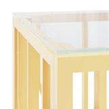 Coffee Table 110x45x45 cm Stainless Steel and Glass 350050