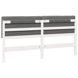 Upholstered Headboard White and Light Grey 200 cm 880162