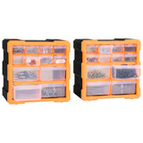 Multi-drawer Organisers with 12 Drawers 2 pcs 26.5x16x26 cm 147581