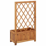 316541 Garden Raised Bed with Trellis Solid Acacia Wood