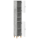 Bathroom Cabinet with Open Shelf ALKMAAR Concrete Grey 896158