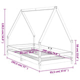 Kids Bed Frame 90x190 cm Solid Wood Pine 834492