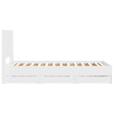 Bed Frame with Storage and Headboard White 90 x 200 cm 3413977