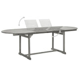Garden Dining Set Grey Solid acacia wood Standard Extendable 3079649