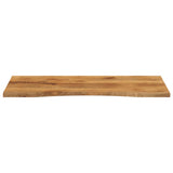 ZNTS Desk Top with Curve 120x60x2.5 cm Solid Wood Rough Mango 370218