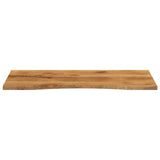 Desk Top with Curve 120x60x2.5 cm Solid Wood Rough Mango 370218