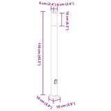 Bollard Lights with Outlet 3 pcs 110 cm Stainless Steel IP44 4006064