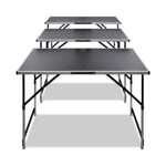 ZNTS Pasting Table 3 pcs Foldable Height Adjustable 140641
