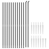 Chain Link Fence with Spike Anchors Anthracite 1.4x25 m 153979