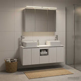 Bathroom Cabinet Set 4 pcs White Engineered Wood 3406375