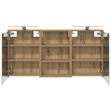 Bathroom Cabinet Set 3 pcs 126 x 16 x 62.5 cm Engineered wood 3403839