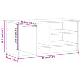 TV Cabinet Old Wood 80x35x36.5 cm Engineered Wood 856854
