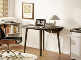 Folding Dining Table for 4, Round Drop Leaf Table, Modern Space Saving Small Kitchen Table with Wood T3398P343259