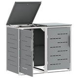 Wheelie Bin Storage Grey 138 x 77.5 x 112.5 cm Stainless Steel 3422243