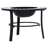 Mosaic Fire Pit Black and White 68cm Ceramic 46721