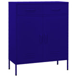 Storage Cabinet Navy Blue Steel Medium Storage Cabinet 336154