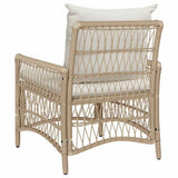 Garden Chair with Cushion Beige 73 x 61 x 77 cm Poly Rattan 42006221