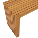 Bench Oil Natural 110 x 30 x 45 cm Solid Teak Wood 4108118