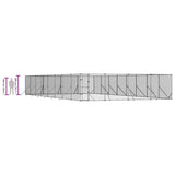 Outdoor Dog Kennel Silver 8x16x2 m Galvanised Steel 3190466