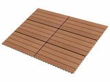 Decking Tile 6 pcs Brown 60 x 30 cm WPC 42046684