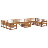 Outdoor Sofa Set 11 pcs Natural Solid Acacia Wood 3368277