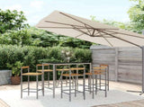 Garden Bar Set Grey PE rattan Large Footrest Garden Bar Set 3187695