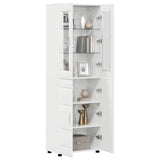 Highboard with Shelf FLORIN High Gloss White 60 x 35 x 182 cm 3397918