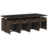 Garden Dining Set Brown, Cream White, Black 3211101