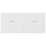 Sink Cabinet with Built-in Basin White Engineered Wood 3071297