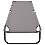 Sun Lounger Grey Strong steel frame & 600D polyester Standard 47757