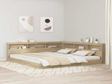 Storage Headboard with Shelf Sonoma Oak 180 cm Engineered Wood 3335511