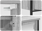 2 Piece Bathroom Furniture Set Grey Sonoma Engineered Wood 3328392