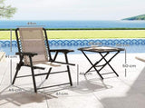 Three-Piece Garden Table and Chair Set - Khaki T3398P323813