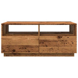 Coffee Table with LED Lights Old Wood 90x49x40 cm 857710