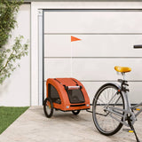 ZNTS Pet Bike Trailer Orange Oxford Fabric and Iron 93963
