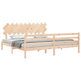 Bed Frame without Mattress 200x200 cm Solid Wood 3195306