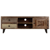 TV Cabinet 118x30x40 cm Solid Mango Wood 247330