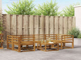 Outdoor Sofa Set 7 pcs Natural Solid Acacia Wood 3366062